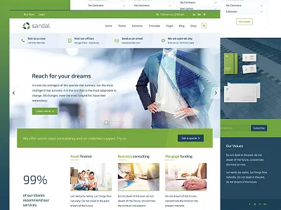 Sandal Business Theme business construction consultancy finance joomla medical template theme ui ux web design wordpress