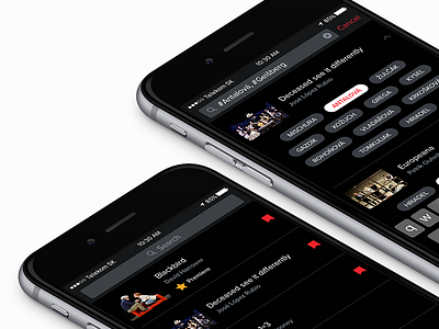 Advanced Search app concept culture dark ios iphone people production red search ui ux