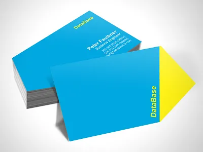 Die Cut Business Card Template business card cyan die cut minimal template yellow