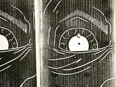 Consistent blockprint linocut linoprint