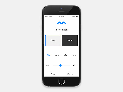 DailyUI #007 Settings dailyui instellingen iphone mishmag reader settings settings ui ux website