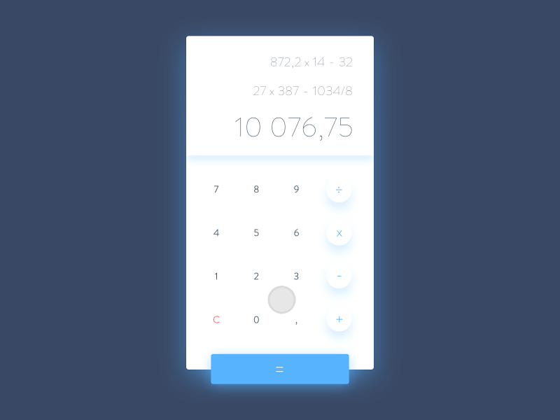 Simple calculator animation animation calculator design free freebie motion numbers shot