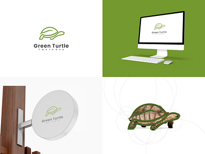 Green Turtle Logo branding corporate branding design graphic design illustration logo logodesign vector