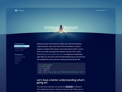 Sesame small cms dark developer documentation illustration sesame ui web