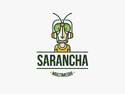 Sarancha animal branding character design icon insect locust logo mascot style