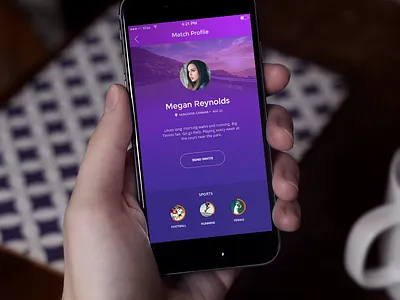 Workout Match app clean ios ios app mobile purple sport ui user interface workout