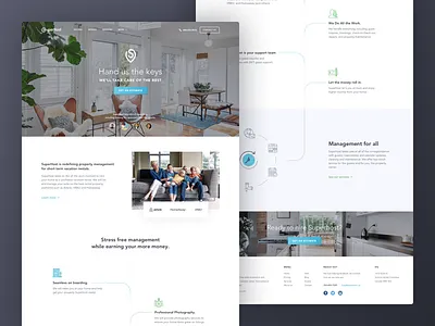 Superhost clean cta homepage superhost ui website
