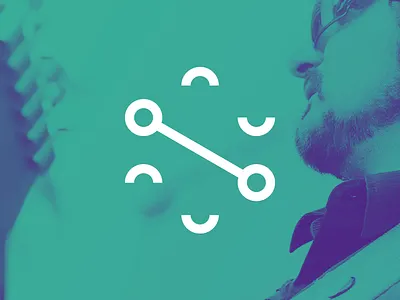 Luckdrops brand code connection flat logo marketplace startup unconventional