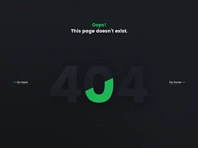 404 Idea 404 dark freebie green page psd template web