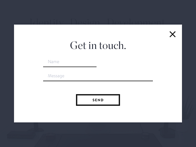 Minimal contact form box contact field form input minimal popup submit