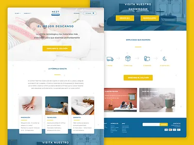 NEZT Landing V2 blue homepage landing nezt night sleep ui webdesign