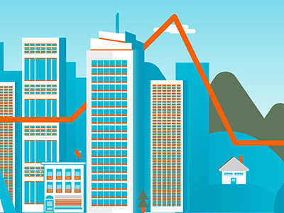 Cityscape AD city cityscape hills illustration life mountains town wip