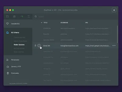 Rediseño de aplicación KeePass X para OS X - free psd app capitan freebie keepass key login os x password safe sign up ui ux