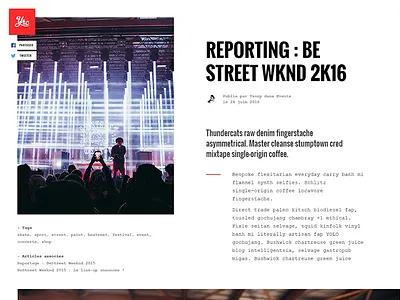 Article Page - YRC Magazine article blog clean magazine news page simple yrc