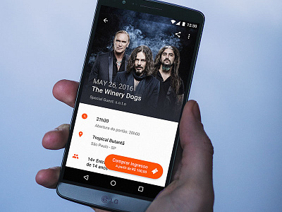 Ticket app android app application design interface mobile mockup pass show ticket ui
