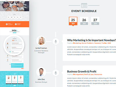 Proconf Event conference corporate education event landing template meeting music professional school speaker
