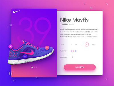 Nike Sneakers UI dashboard e commerce ecommerce hero banner hero image interface landing page material design nike page shoes shop sneakers ui design user user interface user interface design userinterface web widget