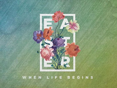 Grace City Church Easter botanical church easter floral flowers watercolor