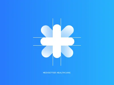 Medisetter Healthcare identity aqua care health hospital identity medical minimal typography website