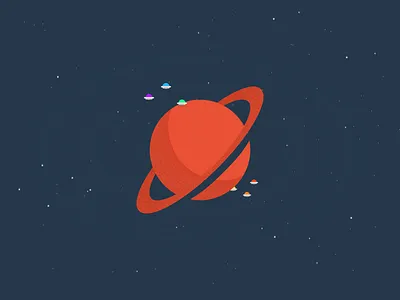 Cosmos alien branding logo planet space ufo