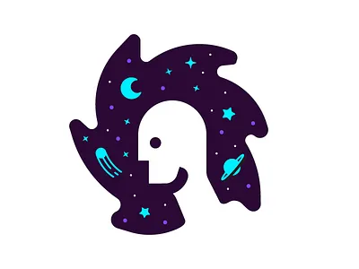 Immersion Mark WIP brand galaxy immersion logo planet space stars