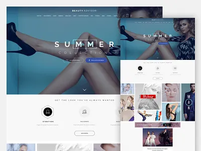 Beauty Advisor eatures interaction loading page product shop ui ux web website