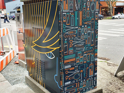 SLU Signal Box- Gary Manuel & Goodwill community goodwill hair hair products public art salon seattle signal box stuff training urban art vinyl wrap