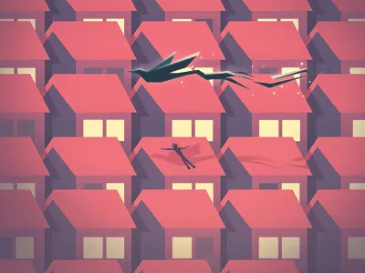 City art artwork background bird city conceptart digitalart game illustration lowpoly nature