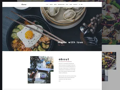 Renome - Free PSD Restaurant Template blog brown dark blue estetiq free portfolio psd restaurant shop template veaceslav burian website