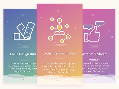 Mobile app walkthrough app broadcast illustration intro ios onboarding periscope schedule screen shop splash tutorial