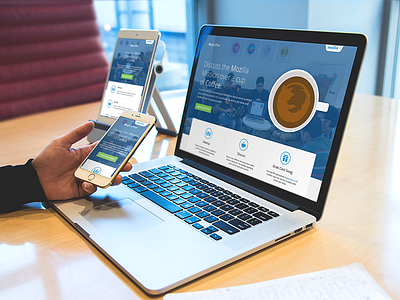Mozilla Mozcoffe Website - Responsive coffee firefox ipad iphone6 landing page meetup mobile mozcoffee mozilla ui ux website