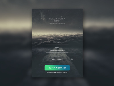 Daily Ui #001 - Sign Up 001 app challenge dailyui dailyux login sign in sign up signin signup ui ux