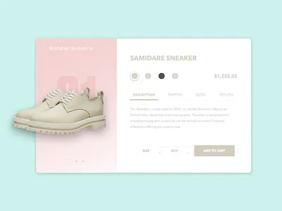 Hender Scheme clean daily daily ui minimalist product shoes sneaker soft ui ux website