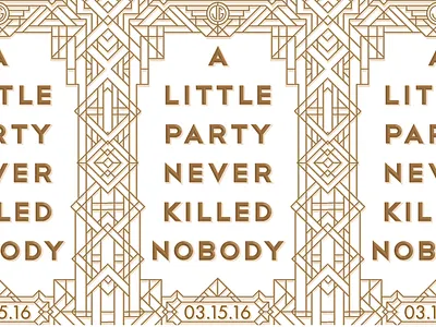 Great Gatsby Poster art deco gold great gatsby illustration line art pattern poster