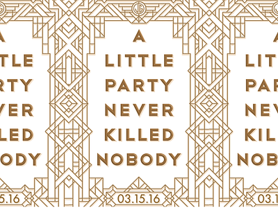 Great Gatsby Poster art deco gold great gatsby illustration line art pattern poster