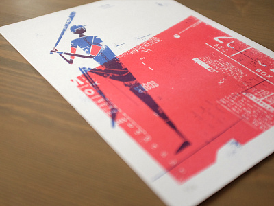 Pitch Count – Batter baseball collaboration print risograph