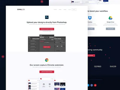 Symu.co Extensions chrome design extensions landing page photoshop symu ux web web design website