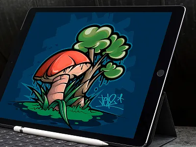 Fun image "Mushroom" adobe art character characters design design designer illustrator image jeffartcolor minsk portfolio vector