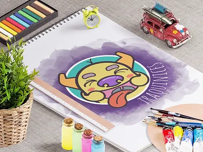 Traquinices Logo branding colorful identity logo monster prankish smile