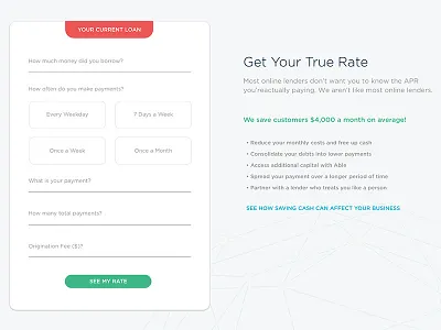 True Rates banking finance lending loans transparency