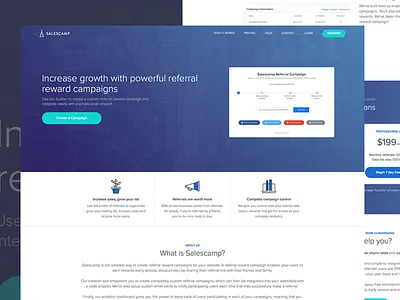 Saas Application Redesign application referral design referral software saas saas application saas design salescamp startup