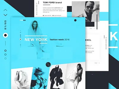 FSHNN - Fashion landing page concept burberry colors concept designer fashion fashion week landing page tom ford ui ui design web design website