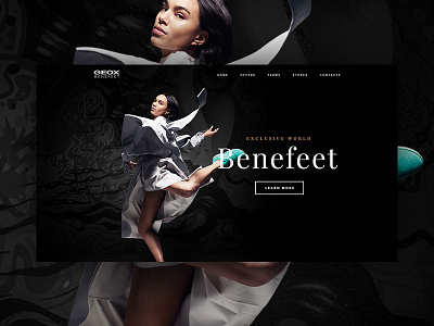 Geox Benefeet clean design fashion landing page simple ui ux web website