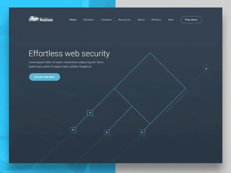 Cyber Security Website animation clean cyber dark features gif security simple site web