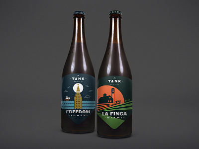Freedom Tower / La Finca Miami Opt 2 beer beer bottle beer label craft beer design label label design miami the tank brewing co