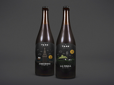Freedom Tower / La Finca Miami Opt 1 beer beer bottle beer label craft beer design label label design miami the tank brewing co