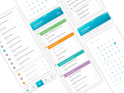 To-Do App calendar categorize check glyphs list planner priority sort tab bar todo