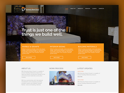 Landing Page // BusinessBoost business flat inrerface landing page orange ui ux web web design webpage
