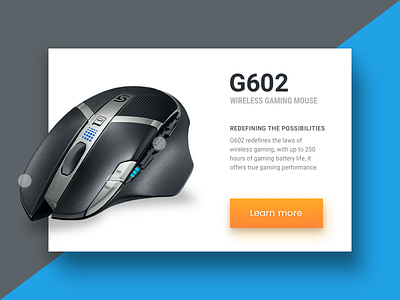 Product Detail Card - Sketch Freebie card cta detail freebie g602 gaming logitech mouse product sketch
