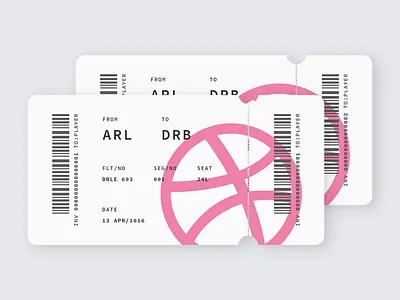 Two Dribbble Invites Giveaway design draft dribbble free giveaway invitation invite prospects ticket two typography